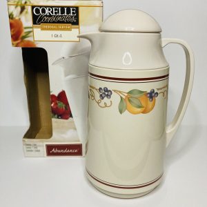 NEW Corelle ABUNDANCE Fruit 1-Qt Thermal SERVING CARAFE Hot Cold Coffee Tea