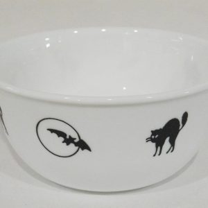 1 Corelle HALLOWEEN 28-oz Soup Cereal Chili BOWL 6 1/4 Black CATS & BATS