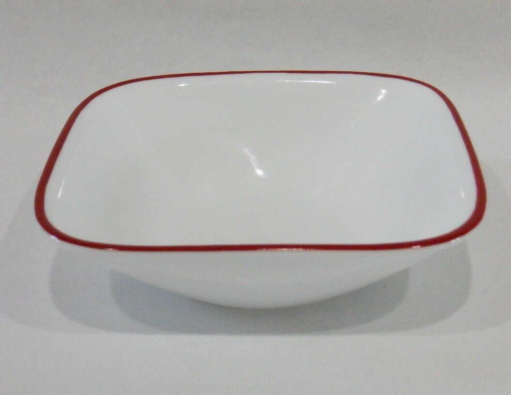 NEW Corelle RED RIM Square 10-oz DESSERT BOWL Fruit Splendor Chelsea Kyoto Leaves