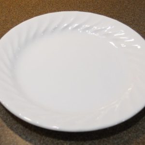 1 CORELLE Impressions ENHANCEMENTS 9 LUNCH Salad PLATE White Swirl Rim