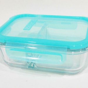 PYREX 2.1 Cup MEALBOX Meal Prep Leftover Divided Glass Storage Microwave Safe
