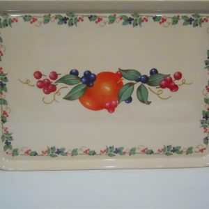 Corelle ABUNDANCE Fruit Sandstone Melamine RECTANGULAR TRAY Serving 19 x 11