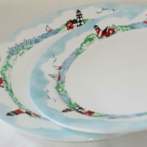 NMC Corelle OUTER BANKS *Choose: DINNER or LUNCH PLATE Lighthouse Nautical Maritime Sea