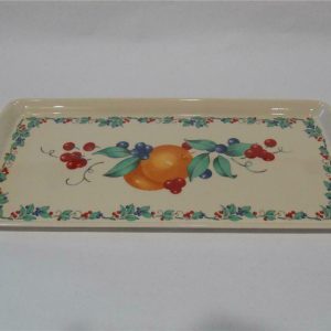 Corelle ABUNDANCE Fruit Sandstone Melamine Plastic TIDBIT TRAY Serving 15 x 6
