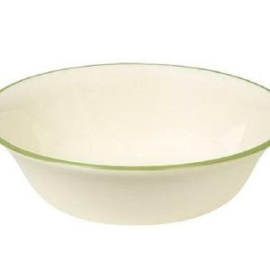 Corelle WINE BERRIES 18-oz SOUP CEREAL BOWL Sandstone Khaki Green Rim *NR Mint