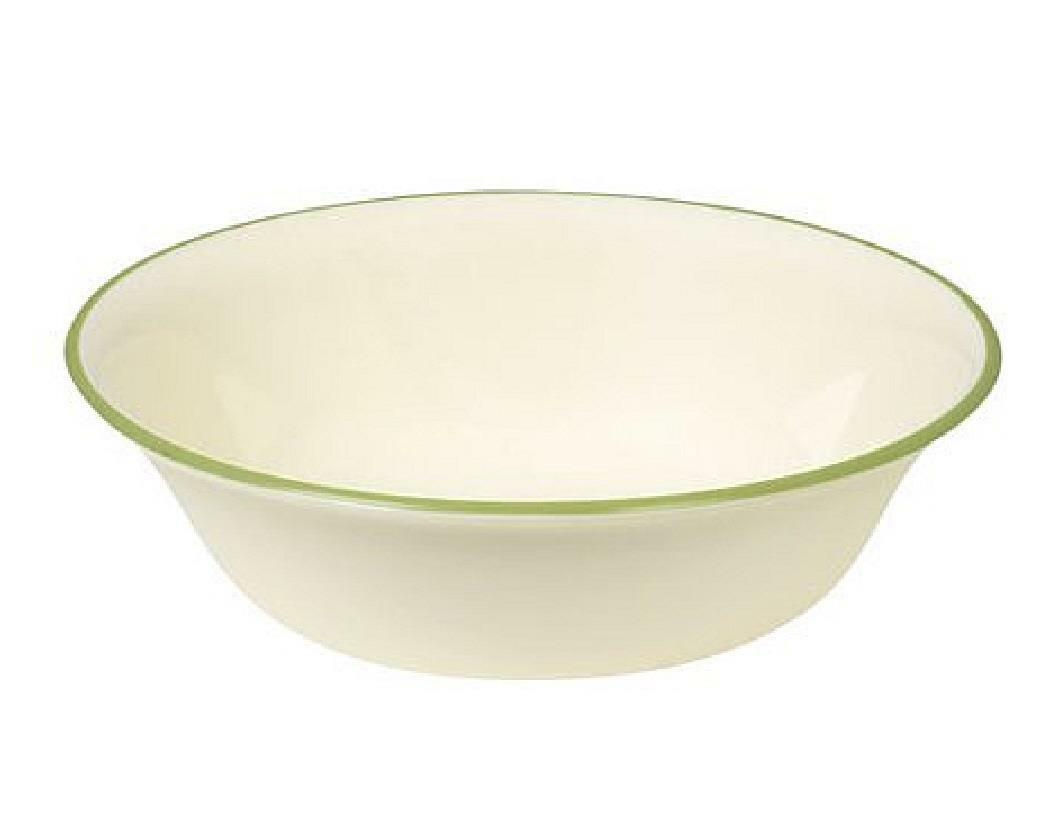 Corelle WINE BERRIES 18-oz SOUP CEREAL BOWL Sandstone Khaki Green Rim *NR Mint