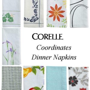 New CORELLE Coordinates 20 Square DINNER NAPKIN 100% Cotton *PICK Your PATTERN