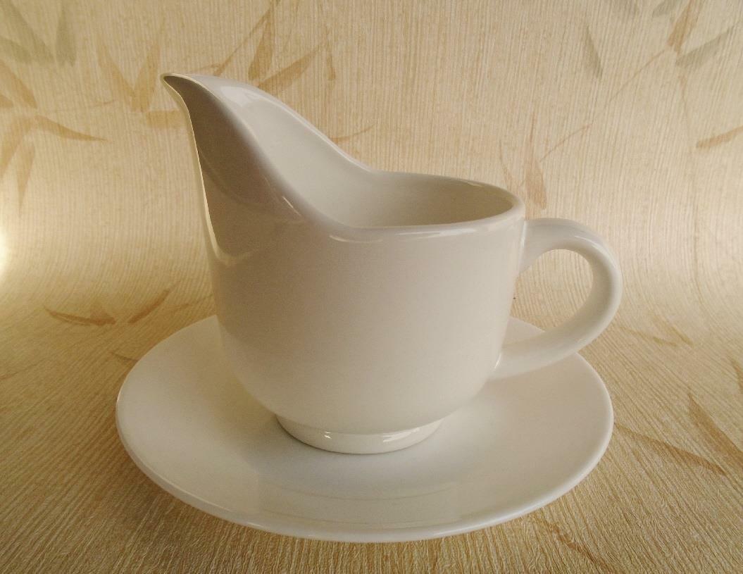 Pacific WHITE SUGAR BOWL & GRAVY BOAT Creamer Sauce w/Corning UNDERPLATE *New - Image 2