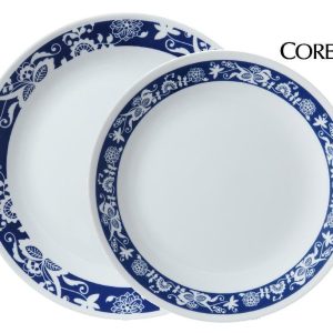 Corelle TRUE BLUE 10.25 DINNER or 8.5 LUNCH PLATE *Reversed OLD TOWN Pattern