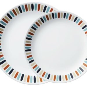 1 Corelle PAYDEN 10 1/4 DINNER PLATE Blue Cool Slate Warm Adobe Color Swatch