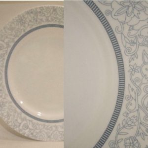 *NEW 1 Corelle Lifestyles TAPESTRY 10 3/4 DINNER PLATE Blue Floral Artwork