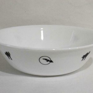 1 Corelle HALLOWEEN 1-Qt SERVING BOWL 8 1/2 Scary Black Cats & Spooky Bats