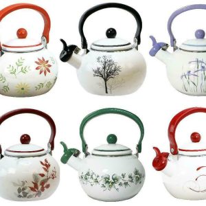 ❤️ CORELLE 2 Qt. WHISTLING TEA KETTLE SIMPLE LINES or SOUTH BEACH