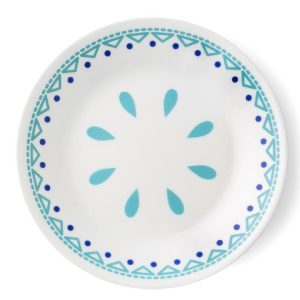 Corelle SANTORINI SKY 6 3/4 Bread Butter DESSERT PLATE *Cobalt Teal Turquoise