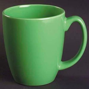 1 Corelle CITY GARDENS 11-oz MUG *Solid STONEWARE Cup BRIGHT Irish Leaf GREEN