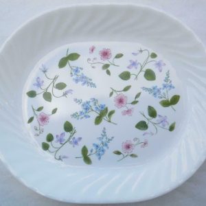 Corelle DELICATE ARRAY Chop Plate SERVING PLATTER Entree Floral Swirl Rim