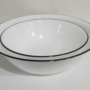 Corelle BLACK RIM Choice: 1 Qt or 2 Qt SERVING BOWL *Cafe. Night. Lace. Beads