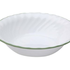 1 Corelle CHUTNEY or DELICATE ARRAY 18-oz Swirled SOUP CEREAL BOWL Green Rim