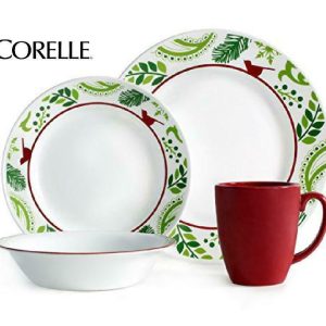 ❤️ 16-pc Corelle BIRDS and BOUGHS Dinnerware Set *CHRISTMAS + 2014 Holiday Plate