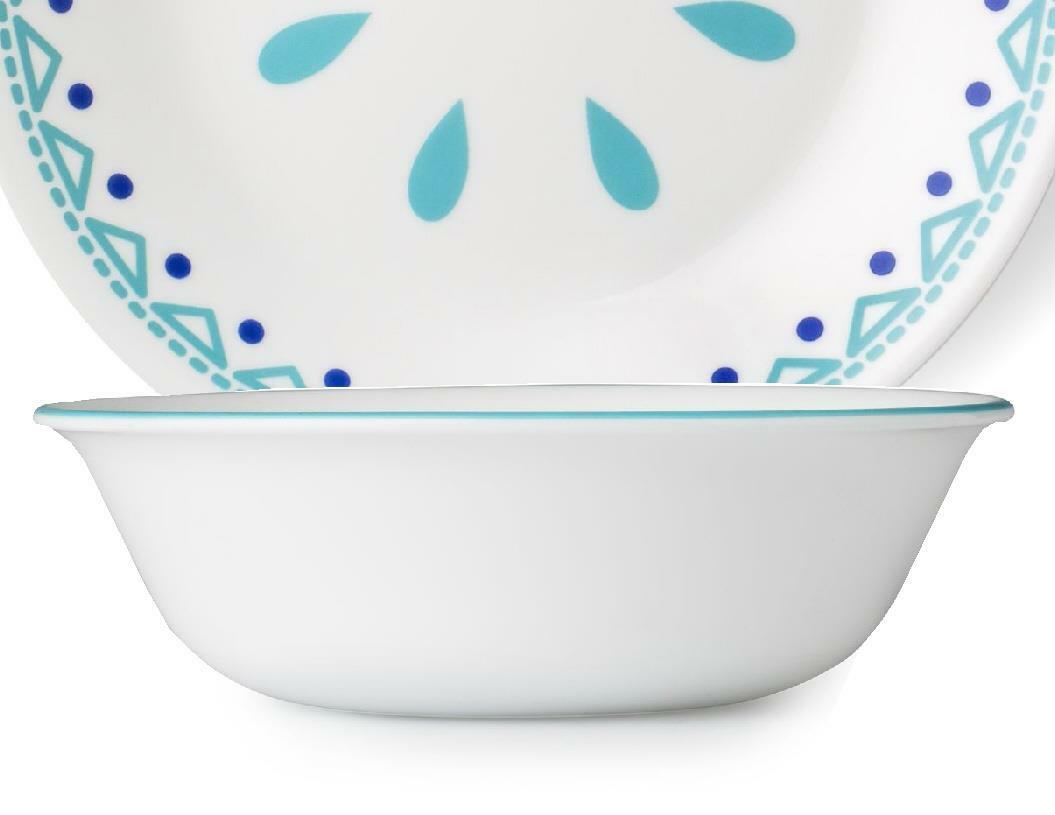 *NEW Corelle GARDEN LACE. SOUTH BEACH. SANTORINI SKY Blue 18-oz SOUP Cereal BOWL