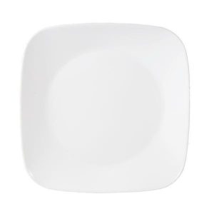 1 Corelle Square PURE WHITE 6.5 Appetizer BREAD & BUTTER PLATE Dessert Side Tidbit