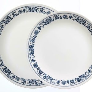 1 Corelle Livingware OLD TOWN BLUE Onion 10 1/4 DINNER or 8 1/2 LUNCH PLATE Navy