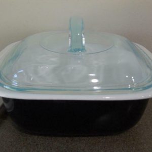New 3-pc Corelle 1.5 Qt BLACK Simplylite BAKE SERVE STORE Casserole Dish & Covers