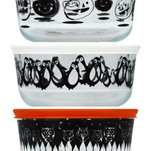 1 Pyrex HALLOWEEN 4 Cup / 1 Qt Glass Storage >>CHOICE: PUMPKINS PENGUINS or OWLS