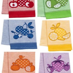 COLORFUL FRUIT 18x28 Embroidered KITCHEN DISH TOWEL Cotton Picnic Napkin *CHOICE