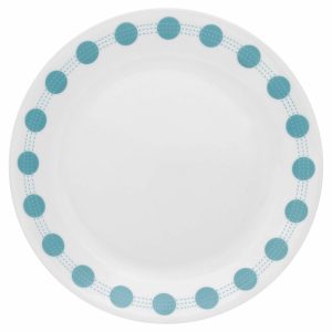 Corelle SOUTH BEACH 10 1/4 DINNER PLATE *Miami BLUE DOTS