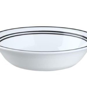 1 NEW Corelle CLASSIC CAFE BLACK 10-oz Dessert BOWL Triple Bands 5 1/2 x 1 3/8