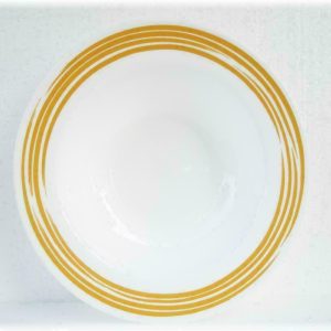 1 CORELLE Joy Mangano BRUSHED STROKES 28oz ENTREE BOWL Pasta BUTTERSCOTCH YELLOW