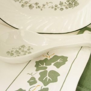 Corelle CALLAWAY IVY SPOON Utensil REST 8 3/4 x 4 *Very Thick Heavy PORCELAIN