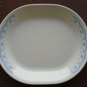 *NEW Corelle MORNING BLUE 12x10 SERVING PLATTER Entree Tray Chop Plate Floral