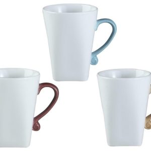 1 NEW Corelle B-FRAMES 11-oz PORCELAIN MUG CUP *Choose BLUE Bleu OR PINK Mauve