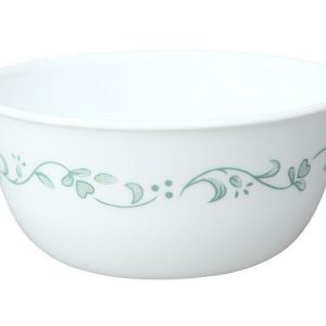 NEW Corelle COUNTRY COTTAGE 28-oz Deep SOUP BOWL Cereal Green Hearts Vines