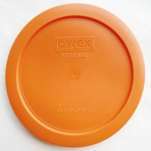 1 PYREX Storage 4 Cup ROUND ORANGE 6 PLASTIC COVER 950ml BPA Free 7201-PC *New
