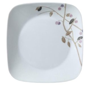 1 Corelle Square MIDNIGHT GARDEN 9 Lunch Plate *Branches Muted Brown Purple