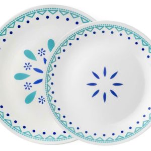 Corelle SANTORINI SKY 10 1/4 DINNER or 8 1/2 LUNCH PLATE *Cobalt Teal Turquoise