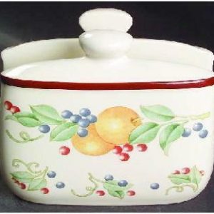 Corelle Coordinates ABUNDANCE Napkin Holder FRUIT HARVEST Ceramic Letter Hold NW
