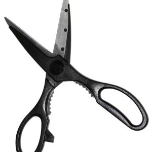 CHICAGO CUTLERY Black Kitchen Shears w/ Protector Jar Opener Scissors Food Prep