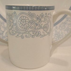 *NEW 1 Corelle Lifestyles TAPESTRY 11- oz Stoneware MUG Cup Blue Floral Artwork