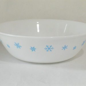 1 Corelle BLUE SNOWFLAKES 1 QT. SERVING BOWL 8.5 Popcorn Salad / Winter Snow