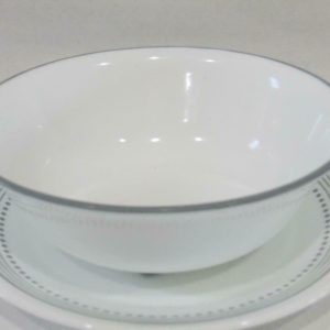 1 Corelle MYSTIC GRAY 18-oz Soup CEREAL BOWL 6 1/4 Grey Rim Band