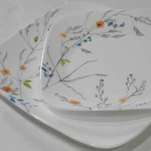 1 Corelle BOUTIQUE Square ADLYN *Choose: DINNER or LUNCH PLATE Watercolor Floral