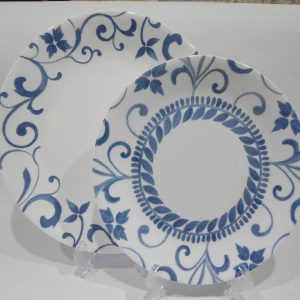 1 Corelle ARTEMIS *Choose: DINNER or LUNCH PLATE *Cool Blue Floral Tendrils