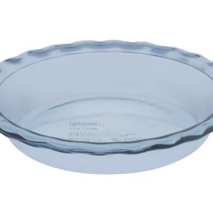 New PYREX Easy Grab ATLANTIC BLUE 11-1/4 Scalloped Rim PIE PLATE Quiche Multi Dish