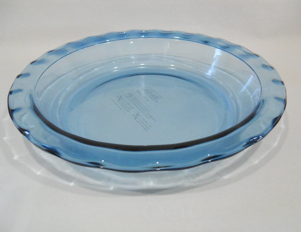 New PYREX Easy Grab ATLANTIC BLUE 11-1/4 Scalloped Rim PIE PLATE Quiche Multi Dish - Image 3