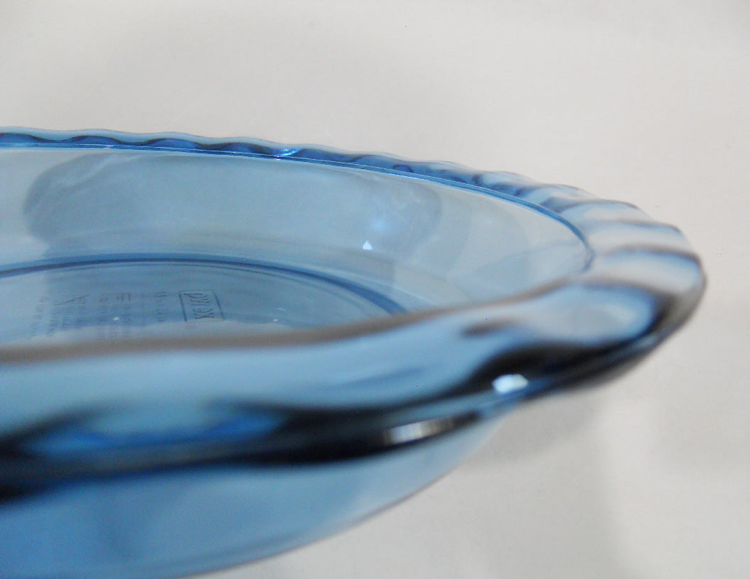 New PYREX Easy Grab ATLANTIC BLUE 11-1/4 Scalloped Rim PIE PLATE Quiche Multi Dish - Image 5
