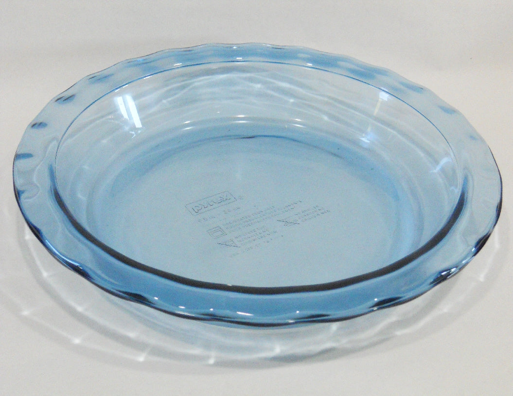 New PYREX Easy Grab ATLANTIC BLUE 11-1/4 Scalloped Rim PIE PLATE Quiche Multi Dish - Image 2